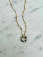 Load image into Gallery viewer, Tiny Silver Circle Pendant Necklace