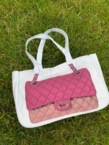 Designer Canvas Handbag in Pink