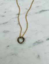 Load image into Gallery viewer, Tiny Silver Circle Pendant Necklace