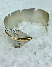 Load image into Gallery viewer, Silver Hawk Feather Cuff