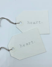Load image into Gallery viewer, Heart Gift Tag in White 
