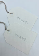 Load image into Gallery viewer, Heart Gift Tag in White 