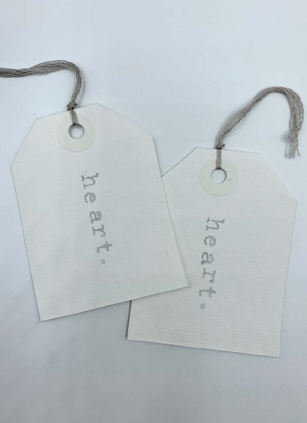 Heart Gift Tag in White 