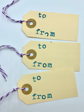 Load image into Gallery viewer, To and From Manilla Gift Tags Set of 10