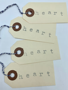 Heart Manilla Gift Tag Set of 12