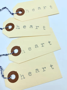 Heart Manilla Gift Tag Set of 12
